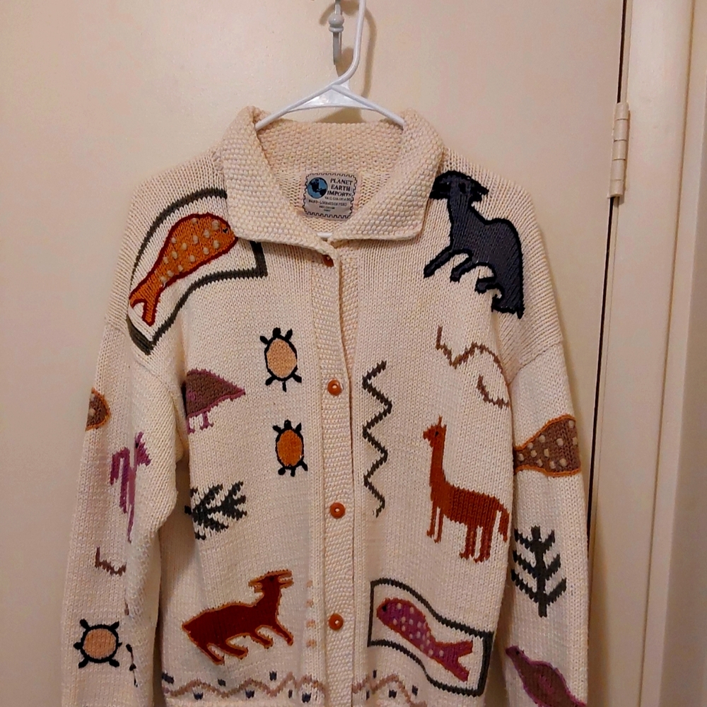 Planet Earth Hand-Loomed in Peru Sweater Cotton Used